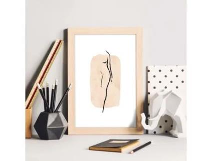 Póster NACNIC Com Ilustração Da Mulher. Desenhos Com Formas, Rostos, Corpos e Gestos de Mulheres. 'Mulheres 13'.