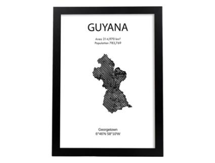 Guayana Poster. Perda de Países e Continentes Do Mundo