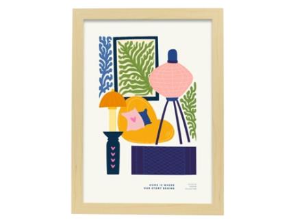 Póster Artemante NACNIC Pop. A casa é onde as ilustrações artísticas modernas de Stoy começa para a decoração de interiores.