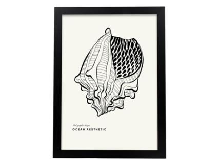 Póster Artemante NACNIC Pop. Corona Shell Ilustrações artísticas modernas para decoração de interiores.