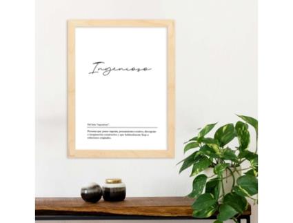 Póster NACNIC Perda com A Definição da Palavra Engenhosa com Fundo Branco Nominal