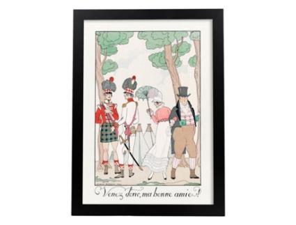 Póster NACNIC Modelo Vintage 095. com As Ilustrações de Arte de George Barbier