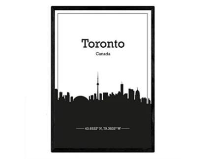Póster NACNIC con mapa de Toronto Canada (A4)