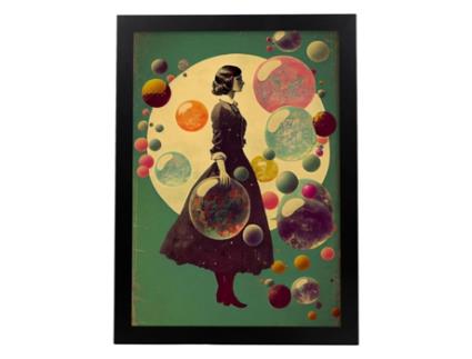 Póster NACNIC Existem Infinitas Possibilidades Vintage Estranhas 79. Impressão de Arte Estro para O Quarto ou Design da Sala de Estar.