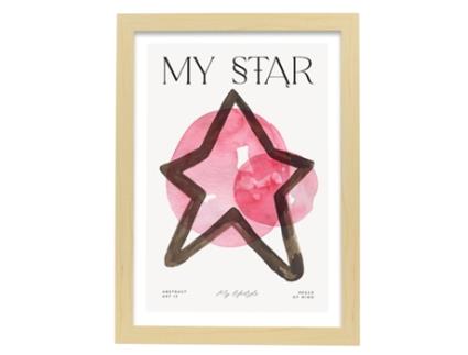 Póster Artemante NACNIC Pop. Minha estrela ilustrações artísticas modernas para decoração de interiores.