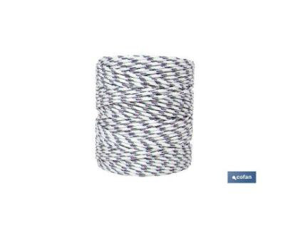 Bobina cordon trenzado poli 5mm 200m tricolor