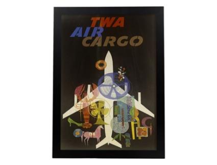 Póster NACNIC Vintage da Europa. Avião de carga.