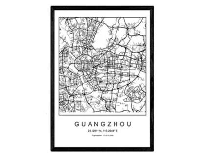 Póster NACNIC Mapa Guangzhou (A3)