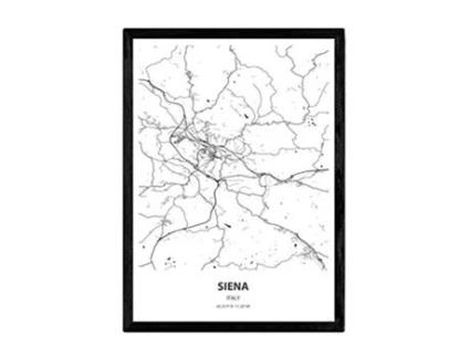 Póster NACNIC con mapa de Siena Italia (A4)