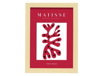 Póster NACNIC Coleção Poster Matisse Fauvismo 35. Ilustrações em Exposição de Arte em Cor Full para Decoração Interior. Tamanho A3, Com Quadro Preto.