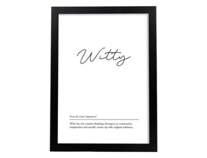 Póster NACNIC com Definição No Inglês de Witty. de Palavras com Definições