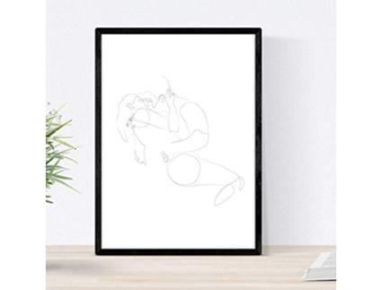 Póster NACNIC Desenhos e Esboços de Uma Linha (A4)