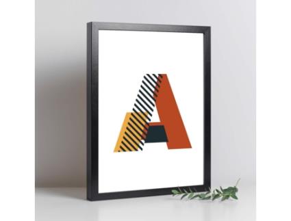 Póster NACNIC da Letra A. Geometria Limine com Lesões Do Alfabeto.