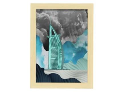 Póster Artemante NACNIC Pop. Ilustrações artísticas modernas de Burj Al Arab para decoração de interiores.