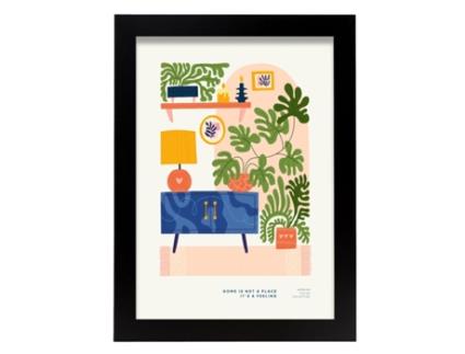 Póster Artemante NACNIC Pop. A casa é um sentimento ilustrações artísticas modernas para a decoração de interiores.