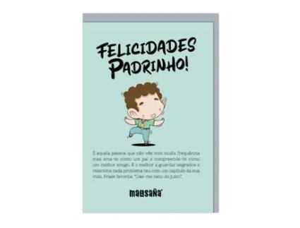 Postal MALASANA Felicidades Padrinho! Trm60-Pt (Idade Mínima Recomendada:  anos)