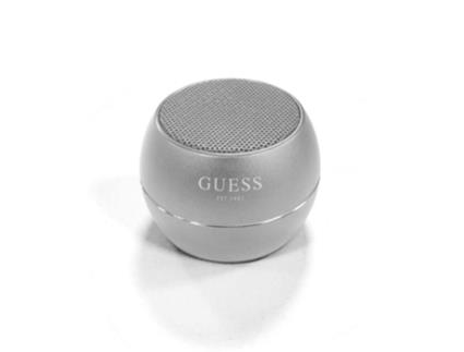 Coluna GUESS Mini Bluetooth Speaker Aluminum Silver