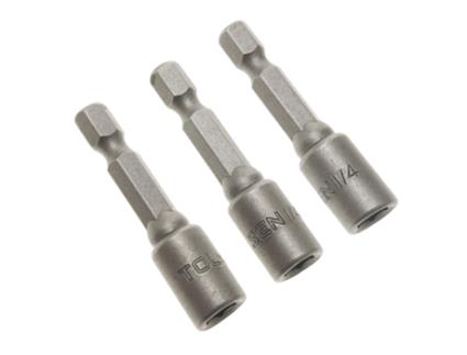 Chave De Soquete Hexagonal 3 Peça De 1/4 Mm X 48 Mm e Mandris De 1/4 De TOLSEN