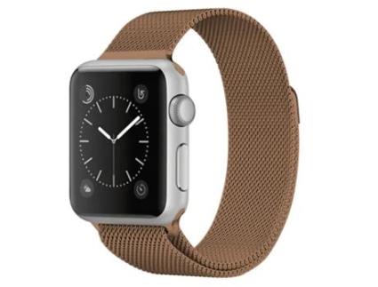 Bracelete Pulseira Milanese Mesh para Apple Watch Series 7 45Mm Brown