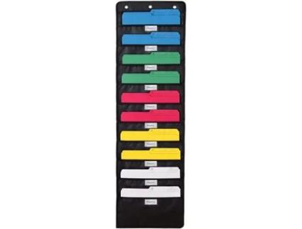 Organizador de Arquivos Suspensos WALLDECA 20 Bolsos (Preto)