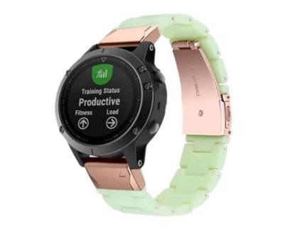 Bracelete Resina Luxury Verde Claro Garmin Forerunner 935