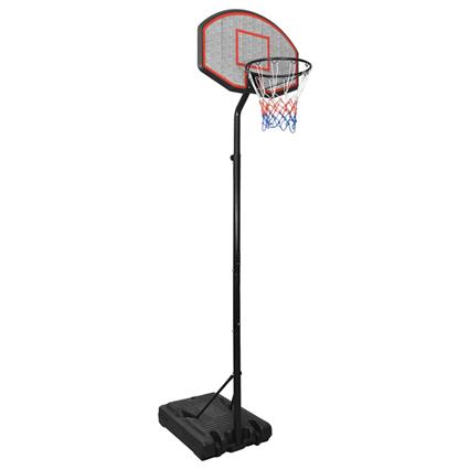 vidaXL Tabela de basquetebol 282-352 cm polietileno preto