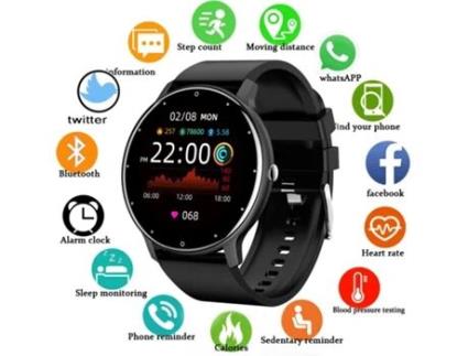 Smartwatch REDCORINGE 2022 es Ecrã Tátil Completo Relógio Desportivo IP67 Bluetooth À Prova de Água