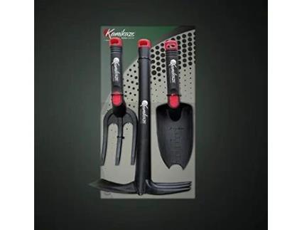 Kit de Jardinagem e Pomar de Resina KAMIKAZE. Leve e Resistente. Ferramentas de Jardim. 3 Pedaços. Conjunto de Plantas. Ancinho Pá e Adze