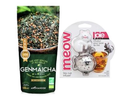 Bola de Chá de Peixe-Gato Branco + Chá Verde Genmaicha 100 gYoudoit