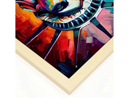 Poster NACNIC Da Estátua Da Liberdade No Estilo De Pintura A Óleo Ilustrações De Monumentos E Cidades Em Estilo Fotográfico Em Cores A4 Wood Marcos