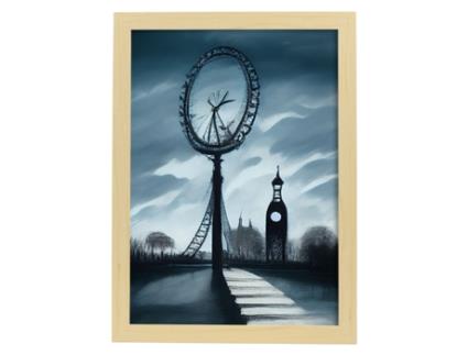 NACNIC London Lamin Eye Sociable No Estilo De T Burton Ilustrações De Monumentos Cidades Países Inspirados Na Arte Gótica Design A4 Madeira De Madeira