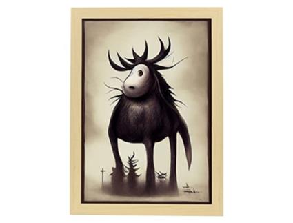 Lâmpada NACNIC Responsável T Burton Estilo Ilustrações E Pôsteres De Animais Inspirados Na Arte Gótica E Sombria De Burton A3 Madeira De Madeira
