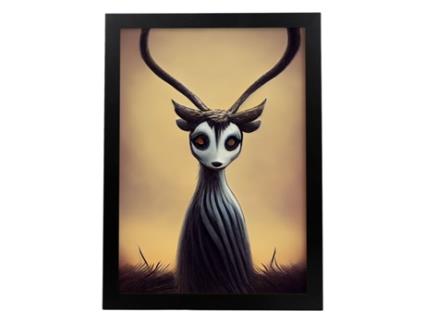NACNIC Friendly Gazella Plate Style T Burton Ilustrações E Pôsteres De Animais Inspirados Na Arte Gótica E Sombria De Burton A4 Quadro Preto