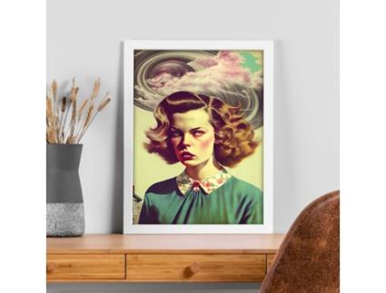 Poster NACNIC Rain Of Ideas No Surrealismo Cinematográfico Ilustrações E Gravuras De Desenhos Animados Abstratos E Artísticos Para A4 Black Frames