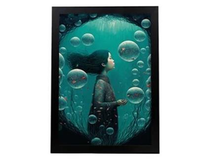 Cartaz NACNIC Under The Sea No Surrealismo Cinematográfico Ilustrações E Gravuras De Desenhos Animados Abstratos E Artísticos Para A4 Black Frames