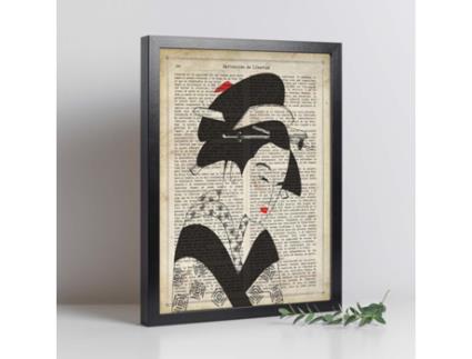 Pôster De Gueixa Em Preto E Branco. Geismas Design Japonês Com Definições De Cultura Japonesa.