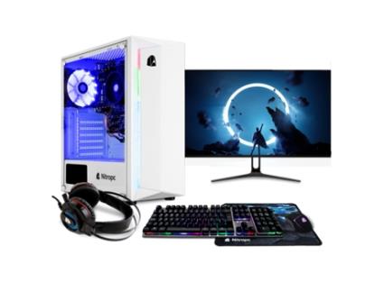 Pack Gaming Desktop NITROPC Bronze (AMD Ryzen 5 4650G - AMD Radeon RX Vega 7 - RAM: 16 GB - SSD 240 GB + HDD 1 TB) + Monitor 22''