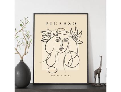 NACNIC Picasso 12 Coleção Poster Ilustrações Em Surrealismo E Cubismo Exposição De Arte Para A3 Com Estrutura De Cor De Madeira