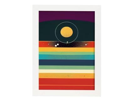 NACNIC Plate Na Criação De Estilo Abstrato Ilustrações Artísticas Impressionantes E Modernas Em Cores Para A4 Marco Blanco