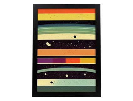 Placa De NACNIC Em Dimensão De Cores De Estilo Abstrato Ilustrações Artísticas Impressionantes E Modernas Em Cores Para A4 Quadro Preto