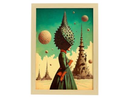 NACNIC Puntiagudo Chapéu No Surrealismo Cinematográfico Ilustrações E Gravuras De Desenhos Animados Abstratos E Artísticos Para A4 Wood Marcos