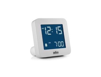 Relógio Digital Branco Lcd 7,5X7,5X4,5Cm BRAUN
