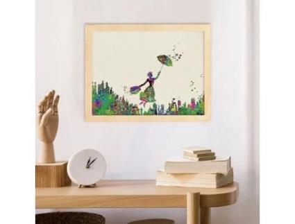 Mary Poppins Poster Style Watercolor. Filme, Filmes E Atores. Pôsteres De Filmes Antigos Com Estilo Aquarela.