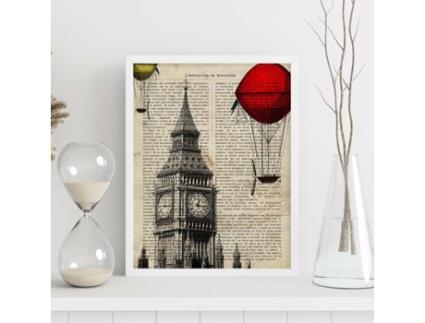 Cartaz De Londres. Big Ben. Lismos De Monumentos Do Mundo. Design De Viagens E Países.