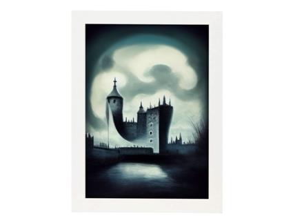 NACNIC Torre De London Plate Imaginativo No Estilo De T Burton Ilustrações De Monumentos Países Inspirados Na Arte Gótica Designa4 Marco Blanco