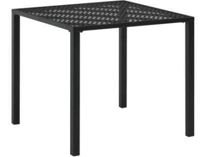 Mesa de Jardim  aço preto (80x80x72 cm)