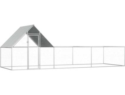 Galinheiro  (Cinzento - 6x2x2m - Aço)