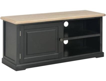 Móvel de TV  (100x30x13cm - Madeira - Preto)