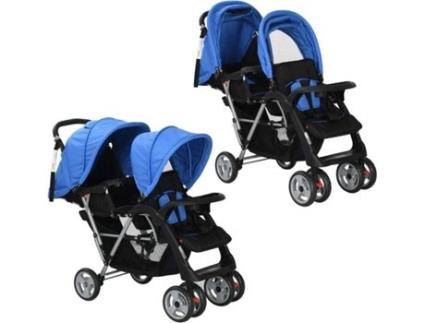 Carrinho de Bebé Gémeos  Azul