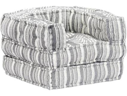 Poltrona modular  tecido às riscas